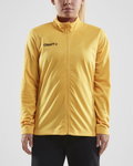 Craft Sport-Trainingsjacke Squad - ohne Seitentaschen, bequeme und funktionell - gelb Damen